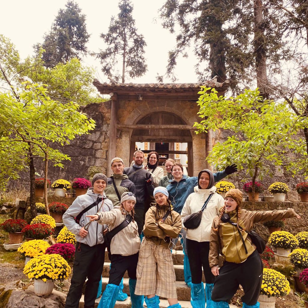 Embracing the spring weather and vibrant culture at a traditional H'mong house